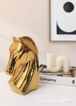 Load image into Gallery viewer, Golden Horse Sculptures