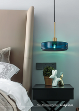 Load image into Gallery viewer, Azura Blue Glass Pendant