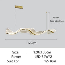 Load image into Gallery viewer, INSPIRA LIFESTYLES - Wave Modern Chandelier Wave Modern Chandelier, modern chandelier, wave chandelier, contemporary lighting, ceiling light fixture, designer chandelier, wave design light, home decor lighting, living room chandelier, dining room chandelier