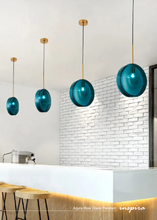 Load image into Gallery viewer, Azura Blue Glass Pendant
