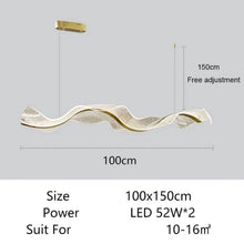 Load image into Gallery viewer, INSPIRA LIFESTYLES - Wave Modern Chandelier Wave Modern Chandelier, modern chandelier, wave chandelier, contemporary lighting, ceiling light fixture, designer chandelier, wave design light, home decor lighting, living room chandelier, dining room chandelier