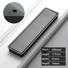 Load image into Gallery viewer, INSPIRA LIFESTYLES | Aero Flush Pull Handles, flush-mounted pull handles, minimalist cabinet hardware, zinc alloy drawer pulls, push-flap mechanism, contemporary kitchen handles, hidden installation hardware, modern wardrobe pulls, space-saving cabinet handles, sleek bathroom hardware, matte black, brushed gold, grey finishes, seamless design, durable drawer pulls, modern interior design, streamlined aesthetics, embedded cabinet pulls, touch-to-open handles