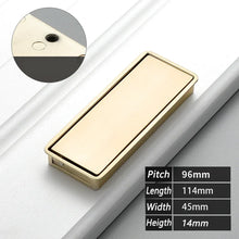 Load image into Gallery viewer, INSPIRA LIFESTYLES | Aero Flush Pull Handles, flush-mounted pull handles, minimalist cabinet hardware, zinc alloy drawer pulls, push-flap mechanism, contemporary kitchen handles, hidden installation hardware, modern wardrobe pulls, space-saving cabinet handles, sleek bathroom hardware, matte black, brushed gold, grey finishes, seamless design, durable drawer pulls, modern interior design, streamlined aesthetics, embedded cabinet pulls, touch-to-open handles