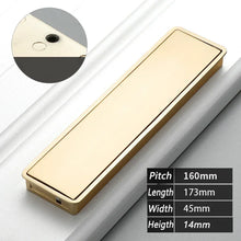 Load image into Gallery viewer, INSPIRA LIFESTYLES | Aero Flush Pull Handles, flush-mounted pull handles, minimalist cabinet hardware, zinc alloy drawer pulls, push-flap mechanism, contemporary kitchen handles, hidden installation hardware, modern wardrobe pulls, space-saving cabinet handles, sleek bathroom hardware, matte black, brushed gold, grey finishes, seamless design, durable drawer pulls, modern interior design, streamlined aesthetics, embedded cabinet pulls, touch-to-open handles