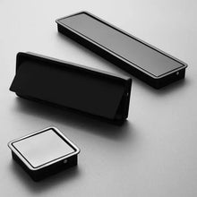 Load image into Gallery viewer, INSPIRA LIFESTYLES | Aero Flush Pull Handles, flush-mounted pull handles, minimalist cabinet hardware, zinc alloy drawer pulls, push-flap mechanism, contemporary kitchen handles, hidden installation hardware, modern wardrobe pulls, space-saving cabinet handles, sleek bathroom hardware, matte black, brushed gold, grey finishes, seamless design, durable drawer pulls, modern interior design, streamlined aesthetics, embedded cabinet pulls, touch-to-open handles