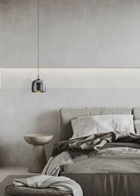 Load image into Gallery viewer, Altura Glass Pendant | INSPIRA LIFESTYLES - amber glass pendant light, smoked glass lighting, modern pendant light, farmhouse pendant light, industrial lighting, kitchen island lighting, bedside pendant light, dining room pendant, minimalist lighting, cluster pendant lights, glass hanging light, residential lighting, hospitality lighting, transitional lighting, contemporary glass pendant, modern light fixtures, modern lighting