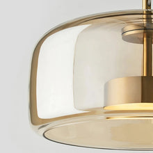 Load image into Gallery viewer, Altura Glass Pendant | INSPIRA LIFESTYLES - amber glass pendant light, smoked glass lighting, modern pendant light, farmhouse pendant light, industrial lighting, kitchen island lighting, bedside pendant light, dining room pendant, minimalist lighting, cluster pendant lights, glass hanging light, residential lighting, hospitality lighting, transitional lighting, contemporary glass pendant, modern light fixtures, modern lighting