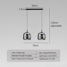 Load image into Gallery viewer, Altura Glass Pendant | INSPIRA LIFESTYLES - amber glass pendant light, smoked glass lighting, modern pendant light, farmhouse pendant light, industrial lighting, kitchen island lighting, bedside pendant light, dining room pendant, minimalist lighting, cluster pendant lights, glass hanging light, residential lighting, hospitality lighting, transitional lighting, contemporary glass pendant, modern light fixtures, modern lighting