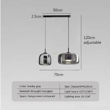 Load image into Gallery viewer, Altura Glass Pendant | INSPIRA LIFESTYLES - amber glass pendant light, smoked glass lighting, modern pendant light, farmhouse pendant light, industrial lighting, kitchen island lighting, bedside pendant light, dining room pendant, minimalist lighting, cluster pendant lights, glass hanging light, residential lighting, hospitality lighting, transitional lighting, contemporary glass pendant, modern light fixtures, modern lighting