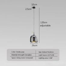 Load image into Gallery viewer, Altura Glass Pendant | INSPIRA LIFESTYLES - amber glass pendant light, smoked glass lighting, modern pendant light, farmhouse pendant light, industrial lighting, kitchen island lighting, bedside pendant light, dining room pendant, minimalist lighting, cluster pendant lights, glass hanging light, residential lighting, hospitality lighting, transitional lighting, contemporary glass pendant, modern light fixtures, modern lighting