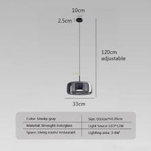 Load image into Gallery viewer, Altura Glass Pendant | INSPIRA LIFESTYLES - amber glass pendant light, smoked glass lighting, modern pendant light, farmhouse pendant light, industrial lighting, kitchen island lighting, bedside pendant light, dining room pendant, minimalist lighting, cluster pendant lights, glass hanging light, residential lighting, hospitality lighting, transitional lighting, contemporary glass pendant, modern light fixtures, modern lighting