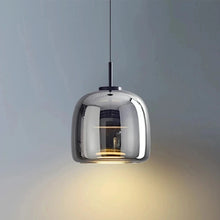Load image into Gallery viewer, Altura Glass Pendant | INSPIRA LIFESTYLES - amber glass pendant light, smoked glass lighting, modern pendant light, farmhouse pendant light, industrial lighting, kitchen island lighting, bedside pendant light, dining room pendant, minimalist lighting, cluster pendant lights, glass hanging light, residential lighting, hospitality lighting, transitional lighting, contemporary glass pendant, modern light fixtures, modern lighting
