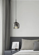 Load image into Gallery viewer, Altura Glass Pendant | INSPIRA LIFESTYLES - amber glass pendant light, smoked glass lighting, modern pendant light, farmhouse pendant light, industrial lighting, kitchen island lighting, bedside pendant light, dining room pendant, minimalist lighting, cluster pendant lights, glass hanging light, residential lighting, hospitality lighting, transitional lighting, contemporary glass pendant, modern light fixtures, modern lighting