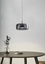 Load image into Gallery viewer, Altura Glass Pendant | INSPIRA LIFESTYLES - amber glass pendant light, smoked glass lighting, modern pendant light, farmhouse pendant light, industrial lighting, kitchen island lighting, bedside pendant light, dining room pendant, minimalist lighting, cluster pendant lights, glass hanging light, residential lighting, hospitality lighting, transitional lighting, contemporary glass pendant, modern light fixtures, modern lighting