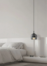 Load image into Gallery viewer, Altura Glass Pendant | INSPIRA LIFESTYLES - amber glass pendant light, smoked glass lighting, modern pendant light, farmhouse pendant light, industrial lighting, kitchen island lighting, bedside pendant light, dining room pendant, minimalist lighting, cluster pendant lights, glass hanging light, residential lighting, hospitality lighting, transitional lighting, contemporary glass pendant, modern light fixtures, modern lighting