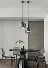 Load image into Gallery viewer, Altura Glass Pendant | INSPIRA LIFESTYLES - amber glass pendant light, smoked glass lighting, modern pendant light, farmhouse pendant light, industrial lighting, kitchen island lighting, bedside pendant light, dining room pendant, minimalist lighting, cluster pendant lights, glass hanging light, residential lighting, hospitality lighting, transitional lighting, contemporary glass pendant, modern light fixtures, modern lighting