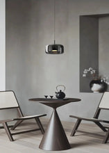 Load image into Gallery viewer, Altura Glass Pendant | INSPIRA LIFESTYLES - amber glass pendant light, smoked glass lighting, modern pendant light, farmhouse pendant light, industrial lighting, kitchen island lighting, bedside pendant light, dining room pendant, minimalist lighting, cluster pendant lights, glass hanging light, residential lighting, hospitality lighting, transitional lighting, contemporary glass pendant, modern light fixtures, modern lighting