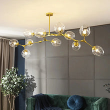 Load image into Gallery viewer, INSPIRA LIFESTYLES - Arbre Glass Chandelier, Sculptural Light, Kitchen Light, Dining Room Light, Bedroom Light, Living Room Light, Hotel Light, Restaurant Light, Hotel Light, Casino Light, Sputnik Chandelier, Modern Chandelier, Metal Chandelier, Minimalist Pendant, Glass Globe Chandelier, Designer Chandelier, Designer Light, LED Chandelier, Sculptural Chandelier, Abstract Art Light, Abstract Branch Chandelier, Modern Branch Chandelier, Bubble Chandelier, Glass Ball Chandelier, Accent Lighting
