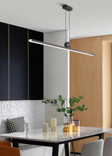 Load image into Gallery viewer, INSPIRA LIFESTYLES - Arlo Linear Pendant, Sleek Modern Chandelier, Reception Counter Light, Meeting Room Light, Office Lighting, Modern Pendant Light, Minimalist Design Light Fixture, Minimalist Strip Light, Modern LED Light, Kitchen Island Light, Dining Room Light, Dining Table Light, Sleek LED Light, Contemporary Home Lighting, Luxury Home Light, Modern Home Design Light, Contemporary Light Fixture, Conference Room Lighting, Black Timber Light, Black Suspended Pendant Light, Modern Chandelier, Linear LED