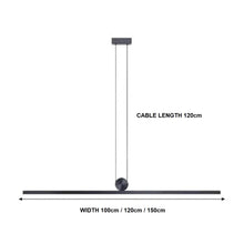 Load image into Gallery viewer, INSPIRA LIFESTYLES - Arlo Linear Pendant, Sleek Modern Chandelier, Reception Counter Light, Meeting Room Light, Office Lighting, Modern Pendant Light, Minimalist Design Light Fixture, Minimalist Strip Light, Modern LED Light, Kitchen Island Light, Dining Room Light, Dining Table Light, Sleek LED Light, Contemporary Home Lighting, Luxury Home Light, Modern Home Design Light, Contemporary Light Fixture, Conference Room Lighting, Black Timber Light, Black Suspended Pendant Light, Modern Chandelier, Linear LED