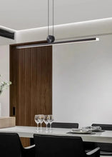 Load image into Gallery viewer, INSPIRA LIFESTYLES - Arlo Linear Pendant, Sleek Modern Chandelier, Reception Counter Light, Meeting Room Light, Office Lighting, Modern Pendant Light, Minimalist Design Light Fixture, Minimalist Strip Light, Modern LED Light, Kitchen Island Light, Dining Room Light, Dining Table Light, Sleek LED Light, Contemporary Home Lighting, Luxury Home Light, Modern Home Design Light, Contemporary Light Fixture, Conference Room Lighting, Black Timber Light, Black Suspended Pendant Light, Modern Chandelier, Linear LED