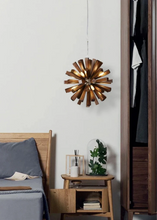 Load image into Gallery viewer, Inspira Lifestyles | Array Wooden Chandelier – Globe-shaped pendant light made from solid wood rods in Natural Ash or Dark Walnut, inspired by Japanese and vintage design, suitable for modern and classic interiors