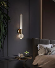 Load image into Gallery viewer, INSPIRA LIFESTYLES | Asterisk Light Sculptural glass pendant light with striped pattern from the Asterisk Light Series, cluster of tubular glass pendants forming a chandelier over stairwell, single striped glass pendant light styled beside bed, modern glass table lamp with striped detailing from the Asterisk Series, floor lamp with sculptural glass shade and minimalist base, high ceiling lighting installation featuring Asterisk pendant cluster, close-up of striped glass tubing on contemporary pendant light.