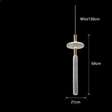 Load image into Gallery viewer, INSPIRA LIFESTYLES | Asterisk Light Sculptural glass pendant light with striped pattern from the Asterisk Light Series, cluster of tubular glass pendants forming a chandelier over stairwell, single striped glass pendant light styled beside bed, modern glass table lamp with striped detailing from the Asterisk Series, floor lamp with sculptural glass shade and minimalist base, high ceiling lighting installation featuring Asterisk pendant cluster, close-up of striped glass tubing on contemporary pendant light.