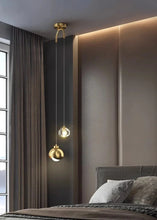 Load image into Gallery viewer, INSPIRA LIFESTYLES - Borello Modern Pendant, Luxury Crystal LED Chandelier, Double Head Chandelier, Long Line Hanging Lamp, Home Decor Lighting, Restaurant Chandelier, Bar Pendant Lights, Bedroom Pendant Lamp, Crystal Pendant Light, LED Hanging Lamp, Modern Chandelier, Elegant Crystal Lighting, Decorative Chandelier, Energy-Efficient LED Chandelier, Luxury Pendant Lamp, High-Quality Chandelier, Sophisticated Lighting Fixture