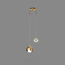 Load image into Gallery viewer, INSPIRA LIFESTYLES - Borello Modern Pendant, Luxury Crystal LED Chandelier, Double Head Chandelier, Long Line Hanging Lamp, Home Decor Lighting, Restaurant Chandelier, Bar Pendant Lights, Bedroom Pendant Lamp, Crystal Pendant Light, LED Hanging Lamp, Modern Chandelier, Elegant Crystal Lighting, Decorative Chandelier, Energy-Efficient LED Chandelier, Luxury Pendant Lamp, High-Quality Chandelier, Sophisticated Lighting Fixture