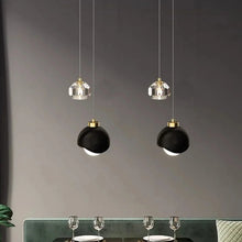 Load image into Gallery viewer, INSPIRA LIFESTYLES - Borello Modern Pendant, Luxury Crystal LED Chandelier, Double Head Chandelier, Long Line Hanging Lamp, Home Decor Lighting, Restaurant Chandelier, Bar Pendant Lights, Bedroom Pendant Lamp, Crystal Pendant Light, LED Hanging Lamp, Modern Chandelier, Elegant Crystal Lighting, Decorative Chandelier, Energy-Efficient LED Chandelier, Luxury Pendant Lamp, High-Quality Chandelier, Sophisticated Lighting Fixture