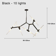 Load image into Gallery viewer, INSPIRA LIFESTYLES - Branch Modern Chandelier, Modern Chandelier, Sculptural Light, Modern Pendant Light, Metal Chandelier, Designer Pendant Light, Kitchen Light, Dining Table Light, Luxury Chandelier, Bedroom Light, Living Room Light, Chandelier, Pendant Light, Branch Light, Tree Light, Sputnik Light, Nordic Light, Minimalist Chandelier, Accent Light, Glass Chandelier, Contemporary LED Fixture, Abstract Light, Hotel Lighting, Restaurant Lighting, Spa Lighting, Salon Lighting, Casino Chandelier