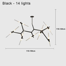 Load image into Gallery viewer, INSPIRA LIFESTYLES - Branch Modern Chandelier, Modern Chandelier, Sculptural Light, Modern Pendant Light, Metal Chandelier, Designer Pendant Light, Kitchen Light, Dining Table Light, Luxury Chandelier, Bedroom Light, Living Room Light, Chandelier, Pendant Light, Branch Light, Tree Light, Sputnik Light, Nordic Light, Minimalist Chandelier, Accent Light, Glass Chandelier, Contemporary LED Fixture, Abstract Light, Hotel Lighting, Restaurant Lighting, Spa Lighting, Salon Lighting, Casino Chandelier