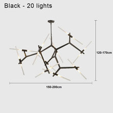 Load image into Gallery viewer, INSPIRA LIFESTYLES - Branch Modern Chandelier, Modern Chandelier, Sculptural Light, Modern Pendant Light, Metal Chandelier, Designer Pendant Light, Kitchen Light, Dining Table Light, Luxury Chandelier, Bedroom Light, Living Room Light, Chandelier, Pendant Light, Branch Light, Tree Light, Sputnik Light, Nordic Light, Minimalist Chandelier, Accent Light, Glass Chandelier, Contemporary LED Fixture, Abstract Light, Hotel Lighting, Restaurant Lighting, Spa Lighting, Salon Lighting, Casino Chandelier