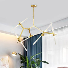 Load image into Gallery viewer, INSPIRA LIFESTYLES - Branch Modern Chandelier, Modern Chandelier, Sculptural Light, Modern Pendant Light, Metal Chandelier, Designer Pendant Light, Kitchen Light, Dining Table Light, Luxury Chandelier, Bedroom Light, Living Room Light, Chandelier, Pendant Light, Branch Light, Tree Light, Sputnik Light, Nordic Light, Minimalist Chandelier, Accent Light, Glass Chandelier, Contemporary LED Fixture, Abstract Light, Hotel Lighting, Restaurant Lighting, Spa Lighting, Salon Lighting, Casino Chandelier