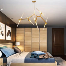 Load image into Gallery viewer, INSPIRA LIFESTYLES - Branch Modern Chandelier, Modern Chandelier, Sculptural Light, Modern Pendant Light, Metal Chandelier, Designer Pendant Light, Kitchen Light, Dining Table Light, Luxury Chandelier, Bedroom Light, Living Room Light, Chandelier, Pendant Light, Branch Light, Tree Light, Sputnik Light, Nordic Light, Minimalist Chandelier, Accent Light, Glass Chandelier, Contemporary LED Fixture, Abstract Light, Hotel Lighting, Restaurant Lighting, Spa Lighting, Salon Lighting, Casino Chandelier