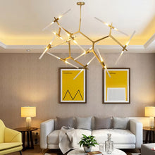 Load image into Gallery viewer, INSPIRA LIFESTYLES - Branch Modern Chandelier, Modern Chandelier, Sculptural Light, Modern Pendant Light, Metal Chandelier, Designer Pendant Light, Kitchen Light, Dining Table Light, Luxury Chandelier, Bedroom Light, Living Room Light, Chandelier, Pendant Light, Branch Light, Tree Light, Sputnik Light, Nordic Light, Minimalist Chandelier, Accent Light, Glass Chandelier, Contemporary LED Fixture, Abstract Light, Hotel Lighting, Restaurant Lighting, Spa Lighting, Salon Lighting, Casino Chandelier