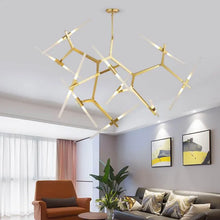 Load image into Gallery viewer, INSPIRA LIFESTYLES - Branch Modern Chandelier, Modern Chandelier, Sculptural Light, Modern Pendant Light, Metal Chandelier, Designer Pendant Light, Kitchen Light, Dining Table Light, Luxury Chandelier, Bedroom Light, Living Room Light, Chandelier, Pendant Light, Branch Light, Tree Light, Sputnik Light, Nordic Light, Minimalist Chandelier, Accent Light, Glass Chandelier, Contemporary LED Fixture, Abstract Light, Hotel Lighting, Restaurant Lighting, Spa Lighting, Salon Lighting, Casino Chandelier