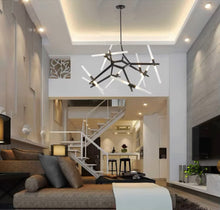 Load image into Gallery viewer, INSPIRA LIFESTYLES - Branch Modern Chandelier, Modern Chandelier, Sculptural Light, Modern Pendant Light, Metal Chandelier, Designer Pendant Light, Kitchen Light, Dining Table Light, Luxury Chandelier, Bedroom Light, Living Room Light, Chandelier, Pendant Light, Branch Light, Tree Light, Sputnik Light, Nordic Light, Minimalist Chandelier, Accent Light, Glass Chandelier, Contemporary LED Fixture, Abstract Light, Hotel Lighting, Restaurant Lighting, Spa Lighting, Salon Lighting, Casino Chandelier