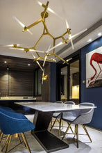 Load image into Gallery viewer, INSPIRA LIFESTYLES - Branch Modern Chandelier, Modern Chandelier, Sculptural Light, Modern Pendant Light, Metal Chandelier, Designer Pendant Light, Kitchen Light, Dining Table Light, Luxury Chandelier, Bedroom Light, Living Room Light, Chandelier, Pendant Light, Branch Light, Tree Light, Sputnik Light, Nordic Light, Minimalist Chandelier, Accent Light, Glass Chandelier, Contemporary LED Fixture, Abstract Light, Hotel Lighting, Restaurant Lighting, Spa Lighting, Salon Lighting, Casino Chandelier