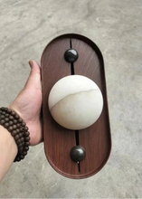 Load image into Gallery viewer, INSPIRA LIFESTYLES | Cachu Wall Sconce - WOOD WALL SCONCE, WOOD WALL LIGHT, WALL LAMPS & SCONCES, WALL LAMP, Vintage Wall Sconce, VINTAGE WALL LIGHT, Stylish Wall Sconce, RETRO WALL SCONCE, Natural Marble Wall Lamp, Modern LED Wall Lamp, Modern Bedside Sconce, MARBLE WALL SCONCE, Luxury Wall Sconce, Living Room Wall Sconce, LED Wall Light, Elegant Wall Sconce, Designer Wall Sconce, Decorative Wall Light, Decorative Wall Lamp, Contemporary LED Wall Light, Contemporary Bedside Lamp, Bedside Wall Lamp