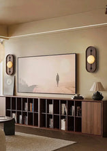 Load image into Gallery viewer, INSPIRA LIFESTYLES | Cachu Wall Sconce - WOOD WALL SCONCE, WOOD WALL LIGHT, WALL LAMPS & SCONCES, WALL LAMP, Vintage Wall Sconce, VINTAGE WALL LIGHT, Stylish Wall Sconce, RETRO WALL SCONCE, Natural Marble Wall Lamp, Modern LED Wall Lamp, Modern Bedside Sconce, MARBLE WALL SCONCE, Luxury Wall Sconce, Living Room Wall Sconce, LED Wall Light, Elegant Wall Sconce, Designer Wall Sconce, Decorative Wall Light, Decorative Wall Lamp, Contemporary LED Wall Light, Contemporary Bedside Lamp, Bedside Wall Lamp