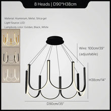 Load image into Gallery viewer, INSPIRA LIFESTYLES | Chymes Modern Chandelier - Trendy Chandelier, Sleek LED Chandelier, Nordic Home Chandelier, MODERN PENDANT LIGHT, Modern Pendant Chandelier, Modern LED Lighting, Modern LED Chandelier, Modern Home Chandelier, Modern Ceiling Pendant, Minimalist Pendant, Minimalist LED Pendant, MINIMALIST CHANDELIER, Living Room Chandelier,  Dining Room Chandelier, Designer Chandelier, Decorative Chandelier, Contemporary Pendant Light, Contemporary Chandelier, Bedroom Lighting, Dining Table Light