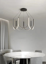 Load image into Gallery viewer, INSPIRA LIFESTYLES | Chymes Modern Chandelier - Trendy Chandelier, Sleek LED Chandelier, Nordic Home Chandelier, MODERN PENDANT LIGHT, Modern Pendant Chandelier, Modern LED Lighting, Modern LED Chandelier, Modern Home Chandelier, Modern Ceiling Pendant, Minimalist Pendant, Minimalist LED Pendant, MINIMALIST CHANDELIER, Living Room Chandelier,  Dining Room Chandelier, Designer Chandelier, Decorative Chandelier, Contemporary Pendant Light, Contemporary Chandelier, Bedroom Lighting, Dining Table Light
