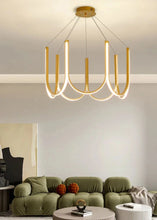Load image into Gallery viewer, INSPIRA LIFESTYLES | Chymes Modern Chandelier - Trendy Chandelier, Sleek LED Chandelier, Nordic Home Chandelier, MODERN PENDANT LIGHT, Modern Pendant Chandelier, Modern LED Lighting, Modern LED Chandelier, Modern Home Chandelier, Modern Ceiling Pendant, Minimalist Pendant, Minimalist LED Pendant, MINIMALIST CHANDELIER, Living Room Chandelier,  Dining Room Chandelier, Designer Chandelier, Decorative Chandelier, Contemporary Pendant Light, Contemporary Chandelier, Bedroom Lighting, Dining Table Light