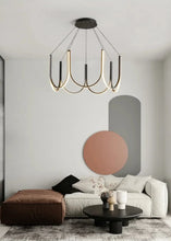 Load image into Gallery viewer, INSPIRA LIFESTYLES | Chymes Modern Chandelier - Trendy Chandelier, Sleek LED Chandelier, Nordic Home Chandelier, MODERN PENDANT LIGHT, Modern Pendant Chandelier, Modern LED Lighting, Modern LED Chandelier, Modern Home Chandelier, Modern Ceiling Pendant, Minimalist Pendant, Minimalist LED Pendant, MINIMALIST CHANDELIER, Living Room Chandelier,  Dining Room Chandelier, Designer Chandelier, Decorative Chandelier, Contemporary Pendant Light, Contemporary Chandelier, Bedroom Lighting, Dining Table Light