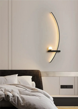 Load image into Gallery viewer, INSPIRA LIFESTYLES | Curva Wall Light, Unique Wall Light Fixture, Stylish Wall Sconce, Stylish Bedroom Wall Light, SCULPTURAL LIGHT, Restaurant Wall Light, Modern Wall Lighting Fixture, Modern Wall Lighting, Modern LED Wall Lamp, Minimalist Wall Sconce, Luxury Wall Lighting, Living Room Wall Sconce, Living Room Wall Light, LED Wall Light Fixtures, LED Wall Accent Light, Hotel Decor Wall Light, Decorative Wall Light, Contemporary Wall Light, Contemporary LED Wall Light, Art Wall Lighting, Bedside Light