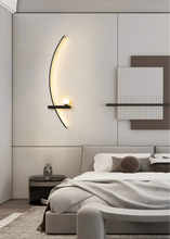 Load image into Gallery viewer, INSPIRA LIFESTYLES | Curva Wall Light, Unique Wall Light Fixture, Stylish Wall Sconce, Stylish Bedroom Wall Light, SCULPTURAL LIGHT, Restaurant Wall Light, Modern Wall Lighting Fixture, Modern Wall Lighting, Modern LED Wall Lamp, Minimalist Wall Sconce, Luxury Wall Lighting, Living Room Wall Sconce, Living Room Wall Light, LED Wall Light Fixtures, LED Wall Accent Light, Hotel Decor Wall Light, Decorative Wall Light, Contemporary Wall Light, Contemporary LED Wall Light, Art Wall Lighting, Bedside Light