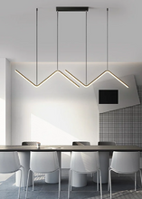 Load image into Gallery viewer, INSPIRA LIFESTYLES - Directions Minimalist Chandelier, LED chandelier, linear pendant light, modern ceiling light, black chandelier, gold chandelier, minimalist lighting, dining room light, kitchen island pendant, contemporary LED fixture, architectural chandelier