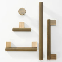 Load image into Gallery viewer, INSPIRA LIFESTYLES - Eos Antique Brass Knob & Pull Handles, WARDROBE HARDWARE, SIMPLE DRAWER PULL, MODERN HARDWARE, METAL HARDWARE, KITCHEN PULLS, KITCHEN HARDWARE, KITCHEN CABINET HARDWARE, FURNITURE PULL, DRAWER PULLS, DOOR PULLS, DOOR HARDWARE, DECORATIVE PULL, CLOSET PULL, CLOSET HARDWARE, CABINET PULLS, CABINET PULL, CABINET HARDWARE, BRASS HARDWARE, BATHROOM PULLS, BATHROOM HARDWARE, ANTIQUE BRASS HARDWARE